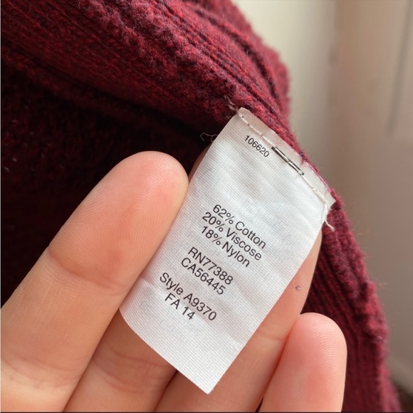 Madewell Texturework Cardigan Marled Cabernet SZ S - Picture 4 of 5